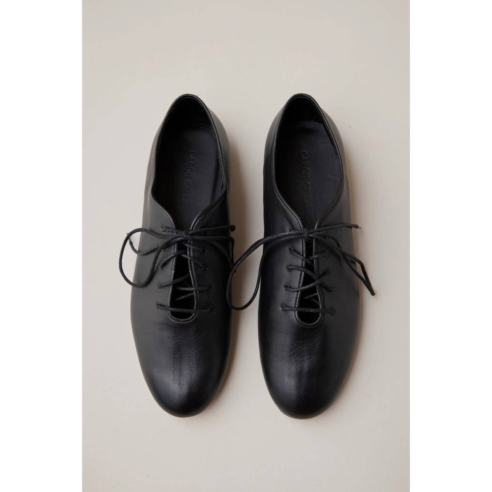 Caron Callahan Claudette Jazz Ballet Shoe Black Leather Oxford Size 38 7.5 NIB